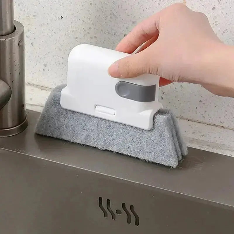2-in-1 Window Cleaning Brush for Frames and Sliding Door Tracks - Removable Crevice Cleaning Tool