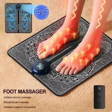 USB Rechargeable Foot Massage Mat – 8 Modes, 19 Levels, Boosts Circulation NNOS