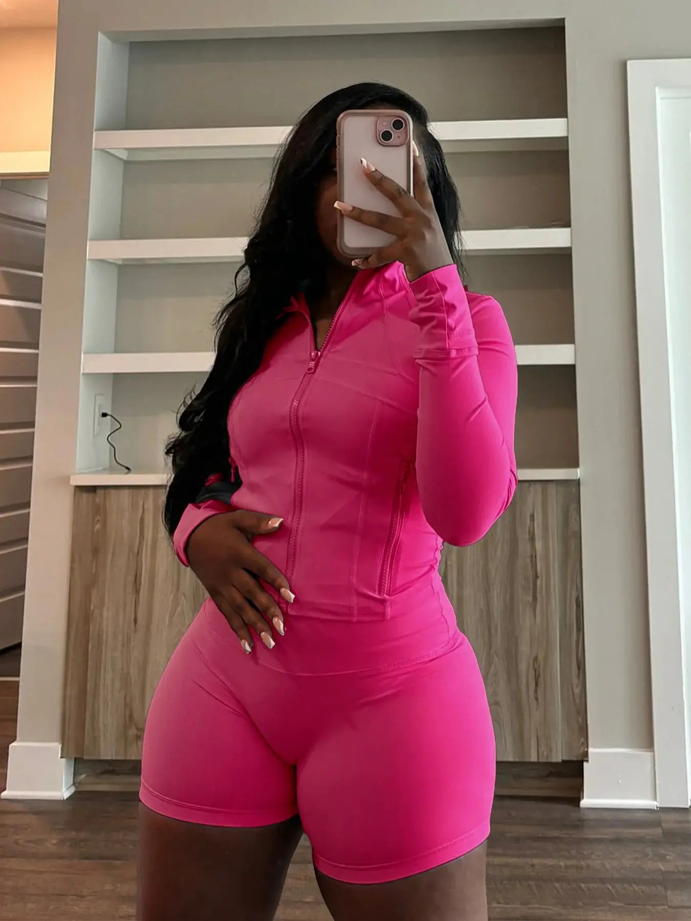 Autumn And Winter New Long Sleeves Zipper Crop top Suits Tracksuits Women's Suits Fashion Pants Female Soild 2 Piece Sets 2024 NNOS