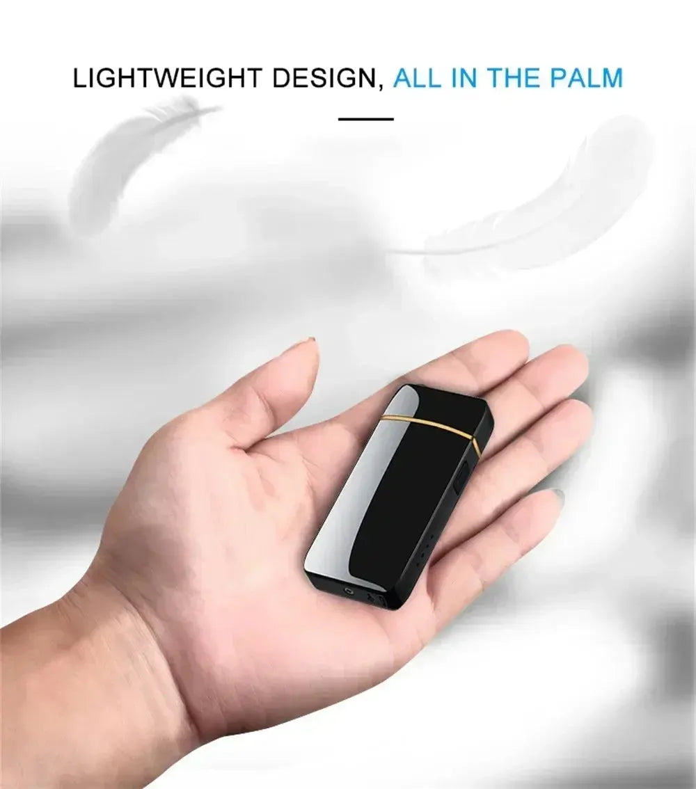 Rechargeable USB Electric Lighter – Windproof Dual Arc Flameless LED NNOS