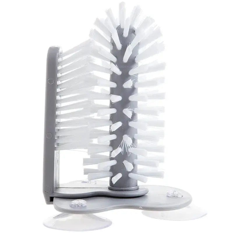 Professional Sink Suction Glass Cleaner with Brush and Stand for Effective Cleaning of Bottles and Mugs