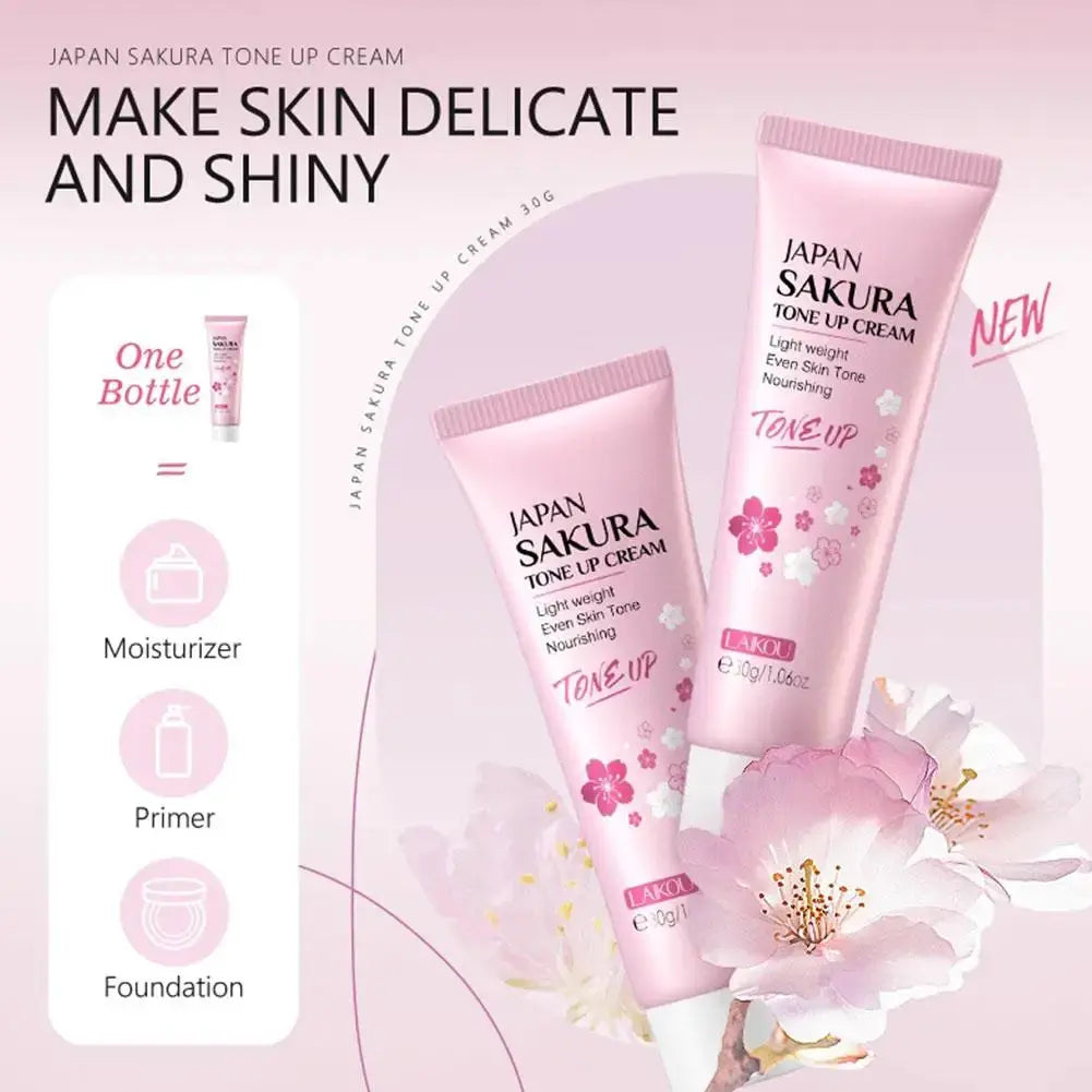 6Pcs Sakura Skin Care Set – Face Cream, Serum, Toner & Cleanser Gift Box NNOS