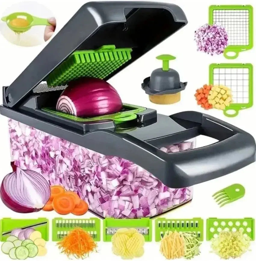 14-in-1 Multifunctional Vegetable Chopper and Slicer for Efficient Food Preparation