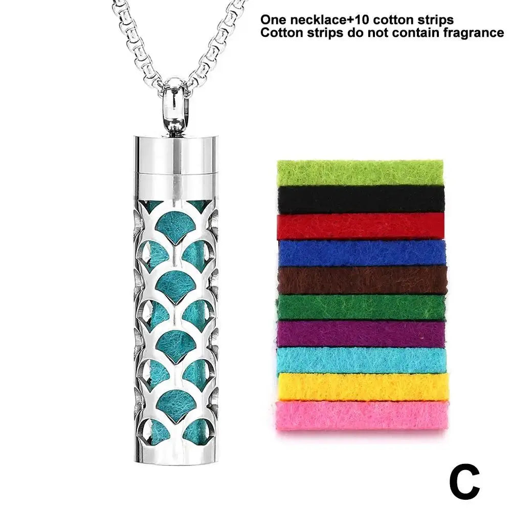 Aromatherapy Jewelry Pendant Flowers Pattern Hollow Out Perfume Lockets Essential Oil Diffuser Necklace NNOS