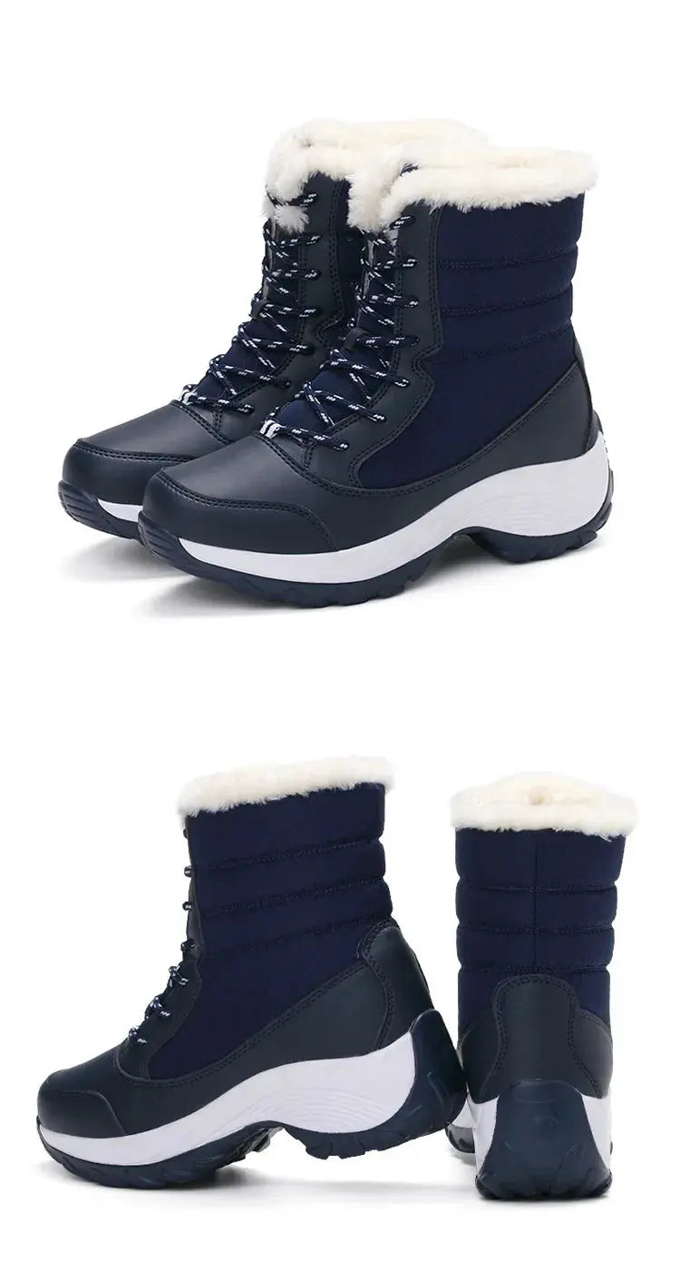 Snow Boots Women New Ladies Shoes Platform Shoes Woman Flat Keep Warm Boots Ladies Casual Plush Botas Mujer Winter Shoes Women NNOS