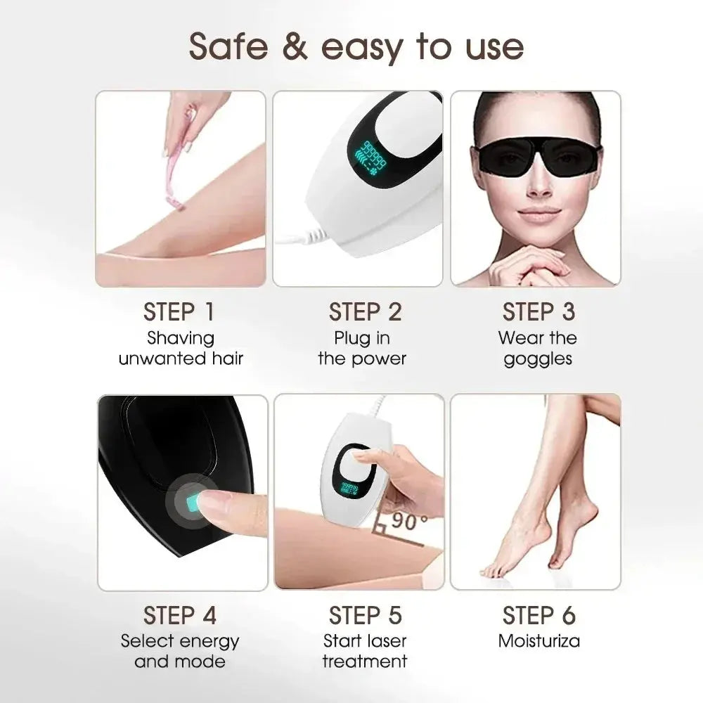 999,999 Flashes Bikinis IPL Pulses Epilator Painless Laser Hair Removal Facial Professional Depilator Devices LCD Display NNOS