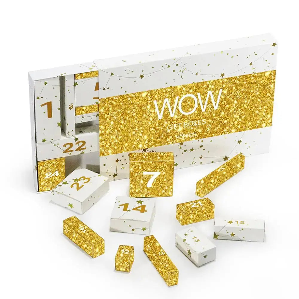 24 Days Beauty Advent Calendar Makeup Set 24pcs Christmas Countdown Calendar Make up Calendar Lipstick Eye Shadow Cosmetic NNOS