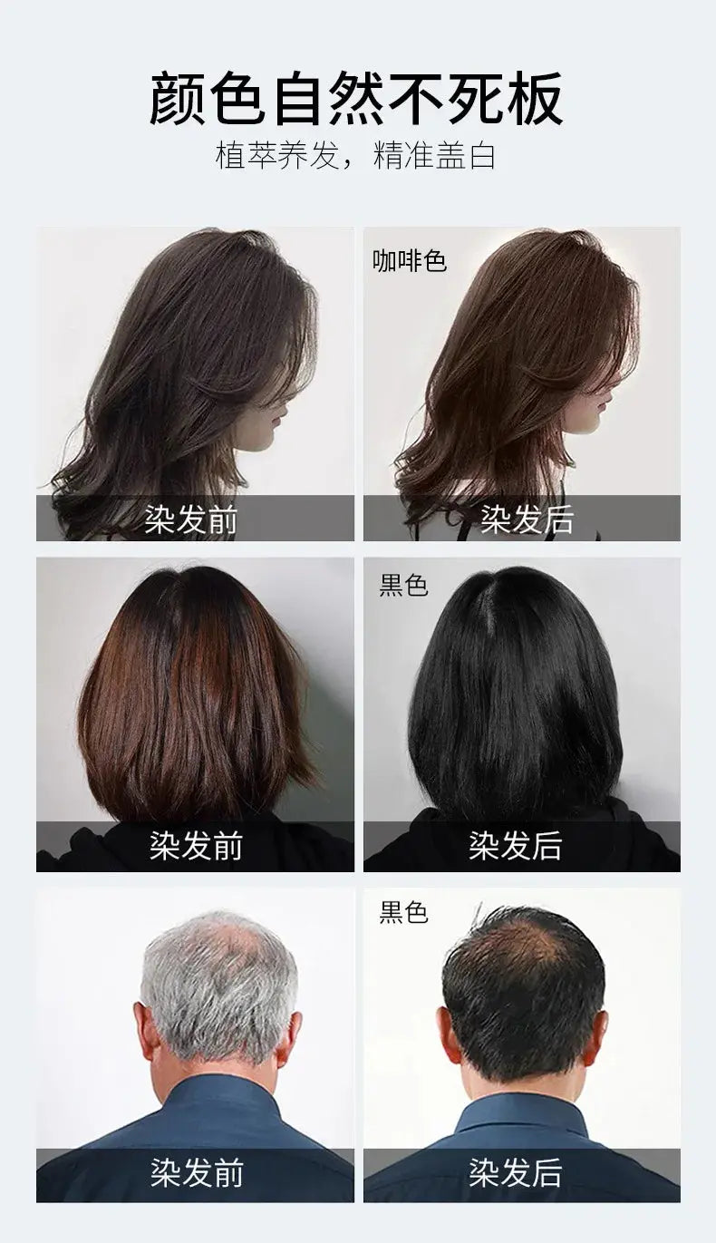 Elevate Your Shade – Luxurious Ginger Bubble Hair Dye Shampoo, Deep Gray Concealment in One Wash NNOS