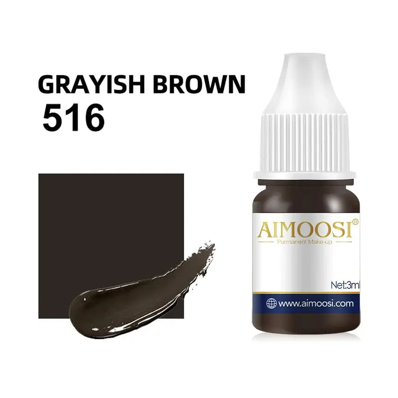 AIMOOSI Henna Eyebrow Tattoo Ink – Professional Microblading Pigment for Eyeliner & Brow Enhancement | 0.1OZ Black Permanent Makeup Ink NNOS