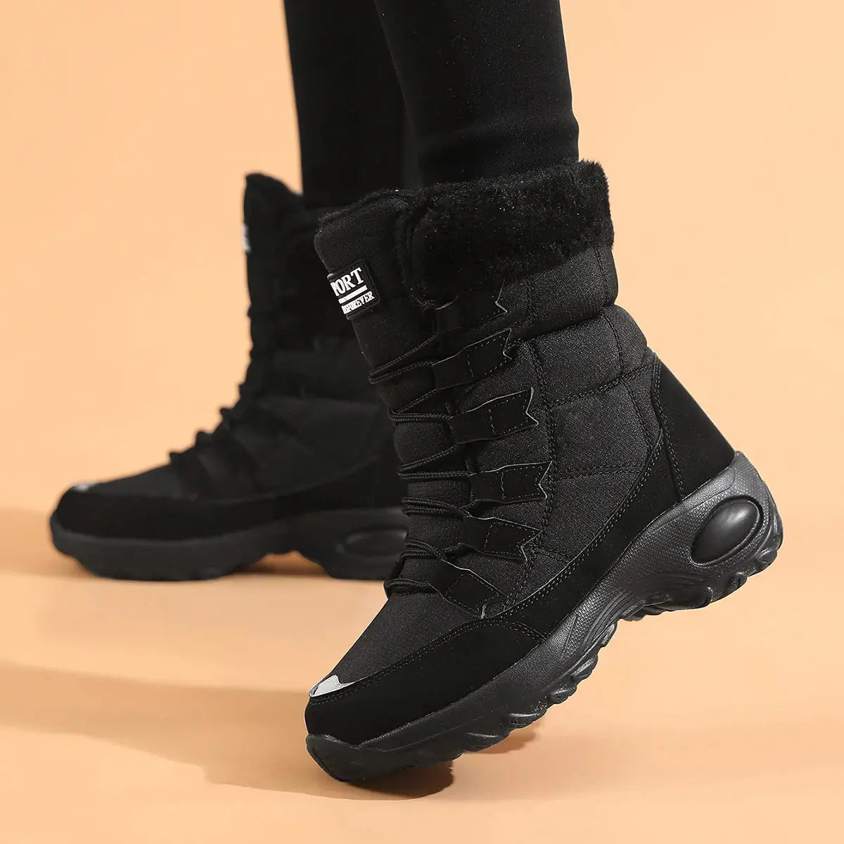 Women's Boots Winter High Quality Keep Warm Mid-Calf Waterproof Snow Boots Women Comfortable Ladies Thigh High Hiking Boots NNOS