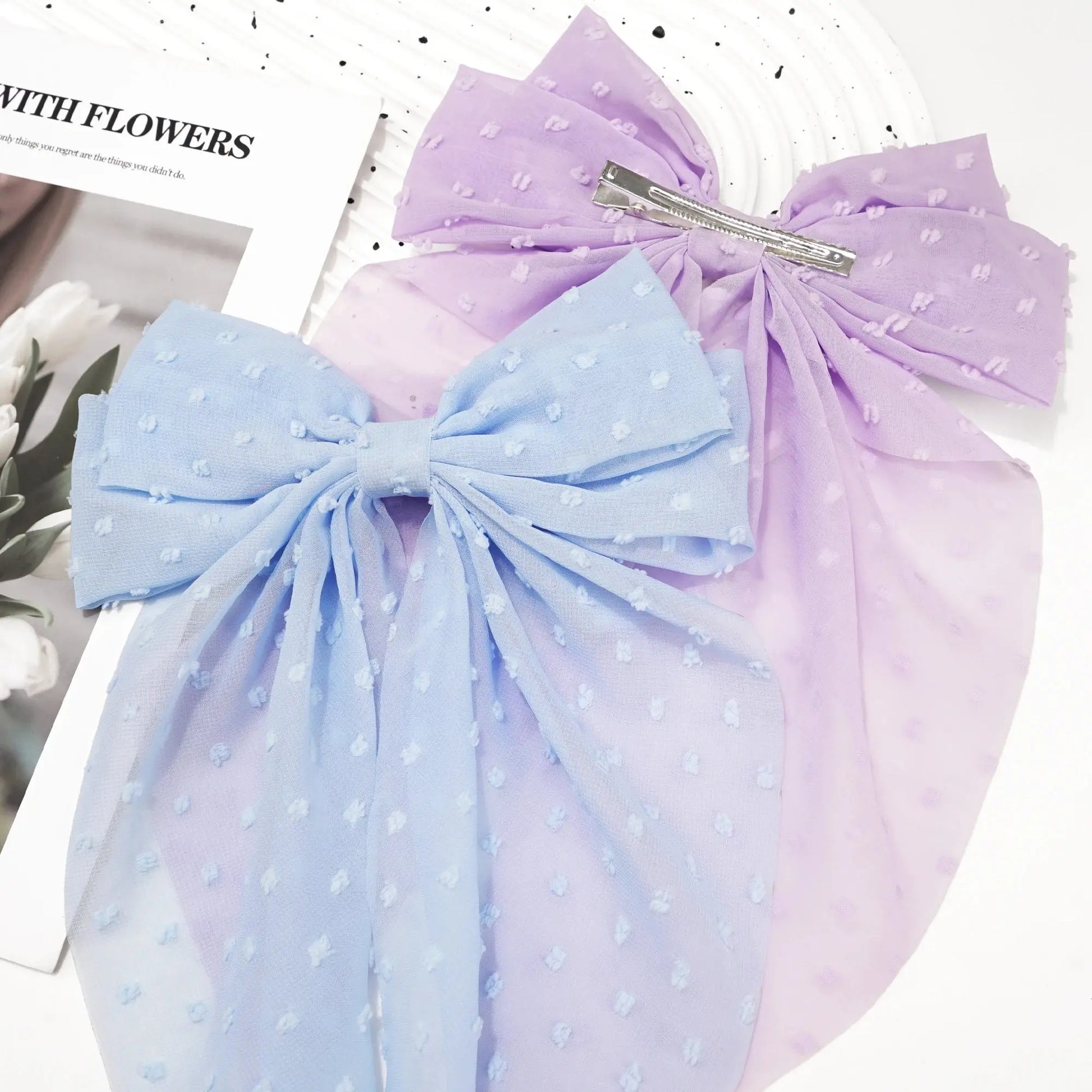 Elevate Your Look with Our Gorgeous Satin Bow Hair Clip - Perfect for Chic Ponytails! 🌟💖 #HairGoals #Fashionista