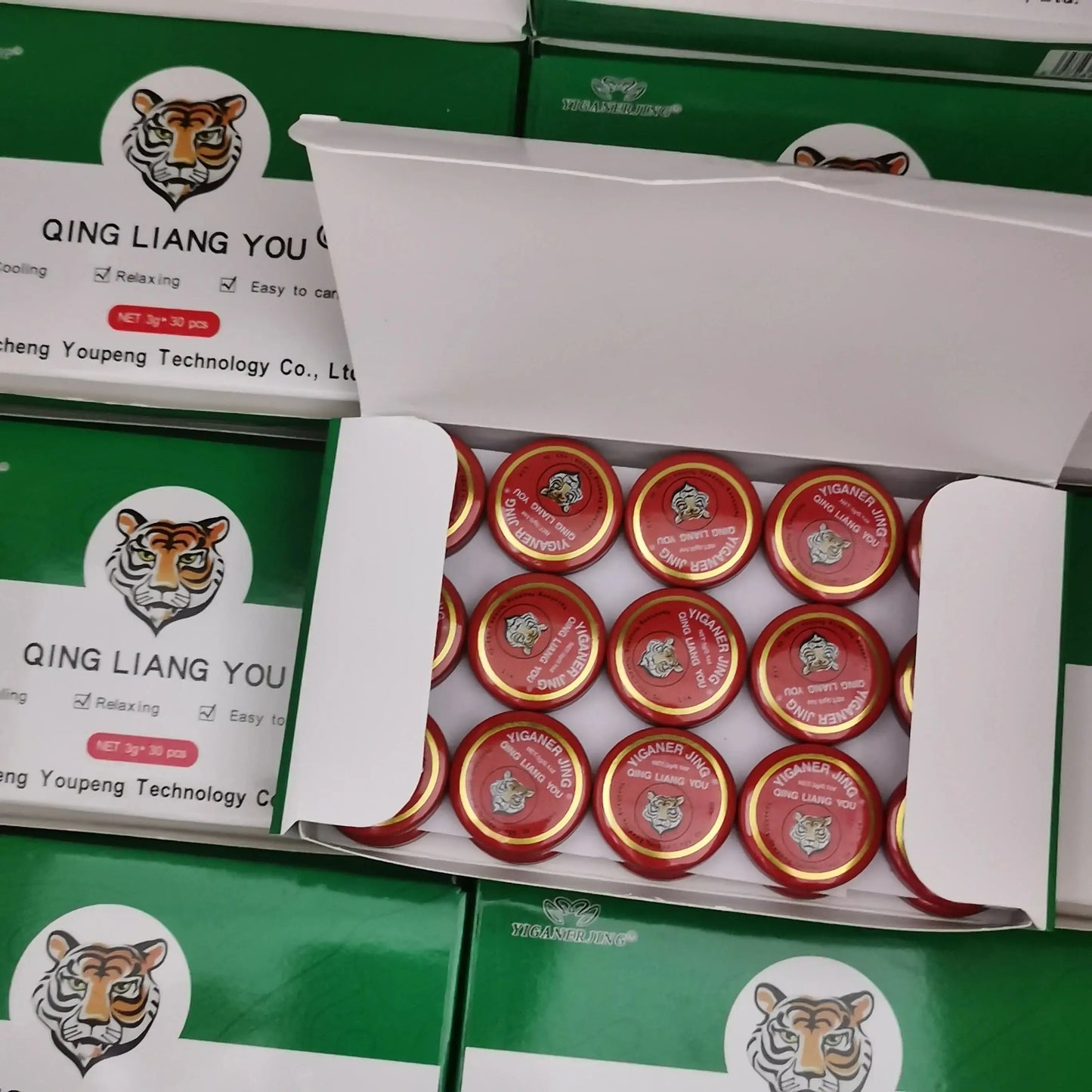 5/10/30pcs  Yiganerjing Qingliangyou Tiger Essential Balm Oil 3g NNOS