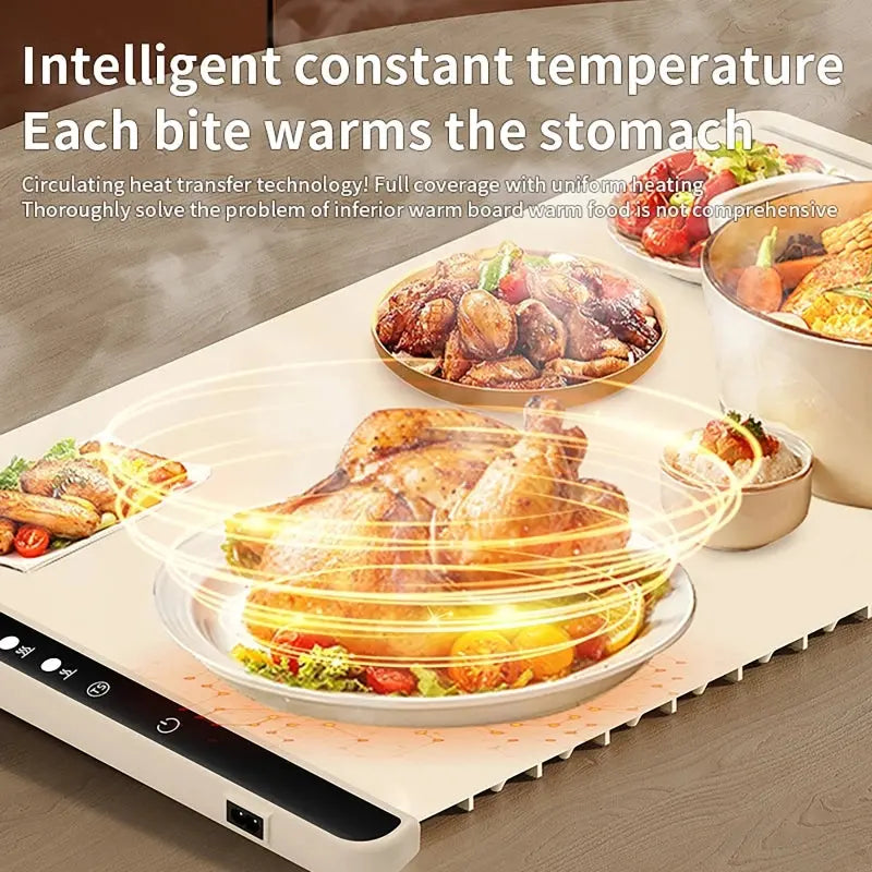 Versatile Portable Electric Warming Tray with Adjustable Temperature Control product image