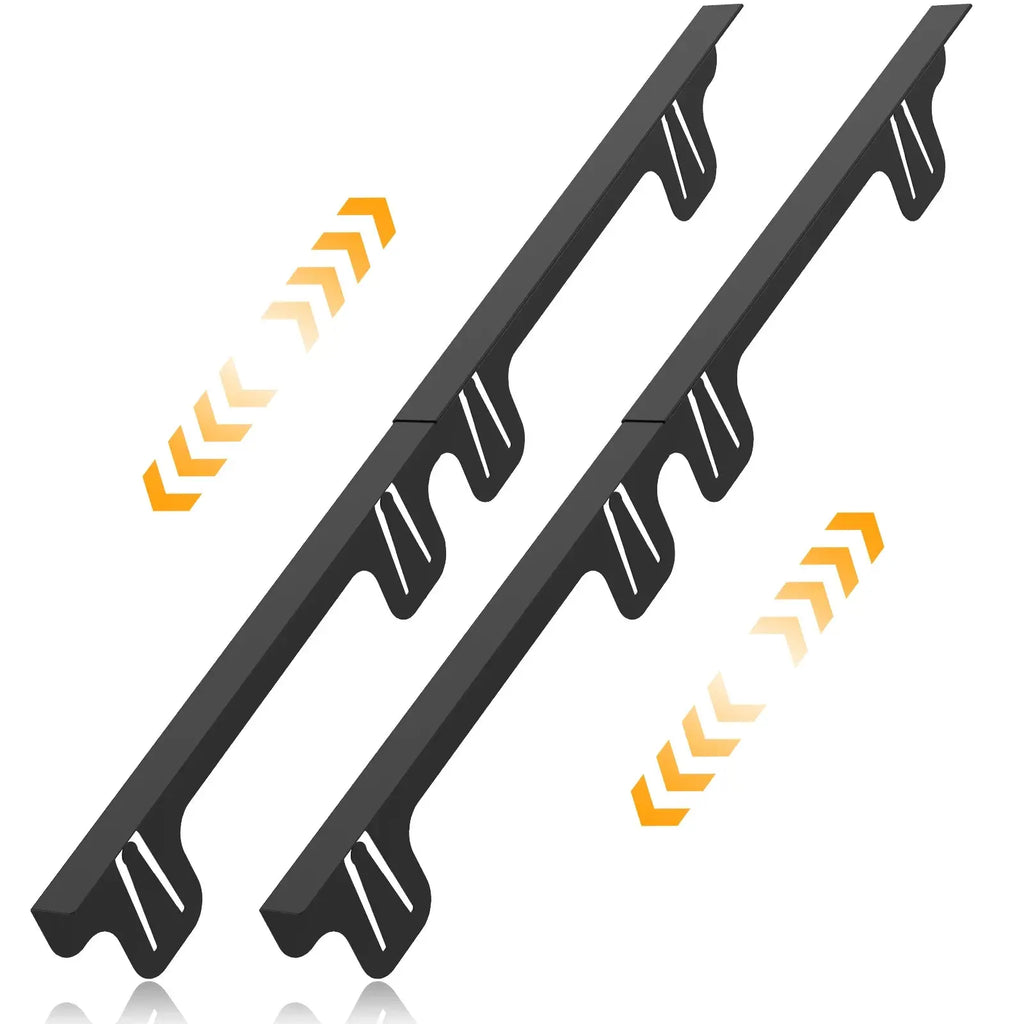 2Pcs Stainless Steel Stove Gap Guards Snug Fit Adjustable Length Stove Side Gap Protectors Heat Resistant Stove Gap Fillers NNOS