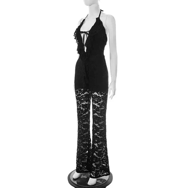 Blifanbo Lace Ruffled Jumpsuit NNOS