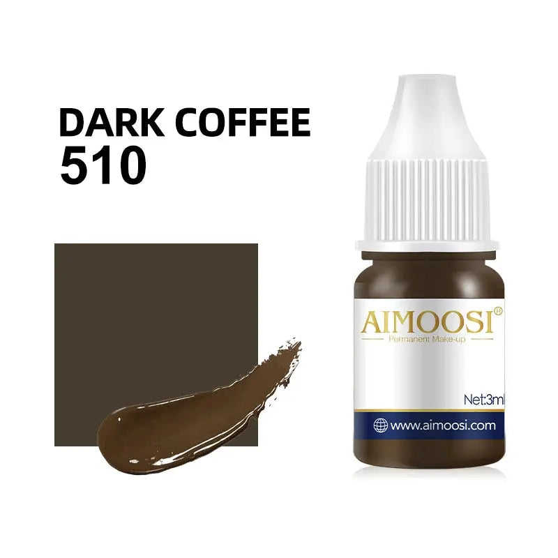 AIMOOSI Henna Eyebrow Tattoo Ink – Professional Microblading Pigment for Eyeliner & Brow Enhancement | 0.1OZ Black Permanent Makeup Ink NNOS