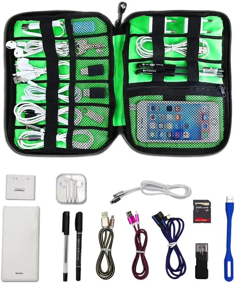 Electronics Organizer Travel Case – Cable & Tech Accessories Storage Bag NNOS