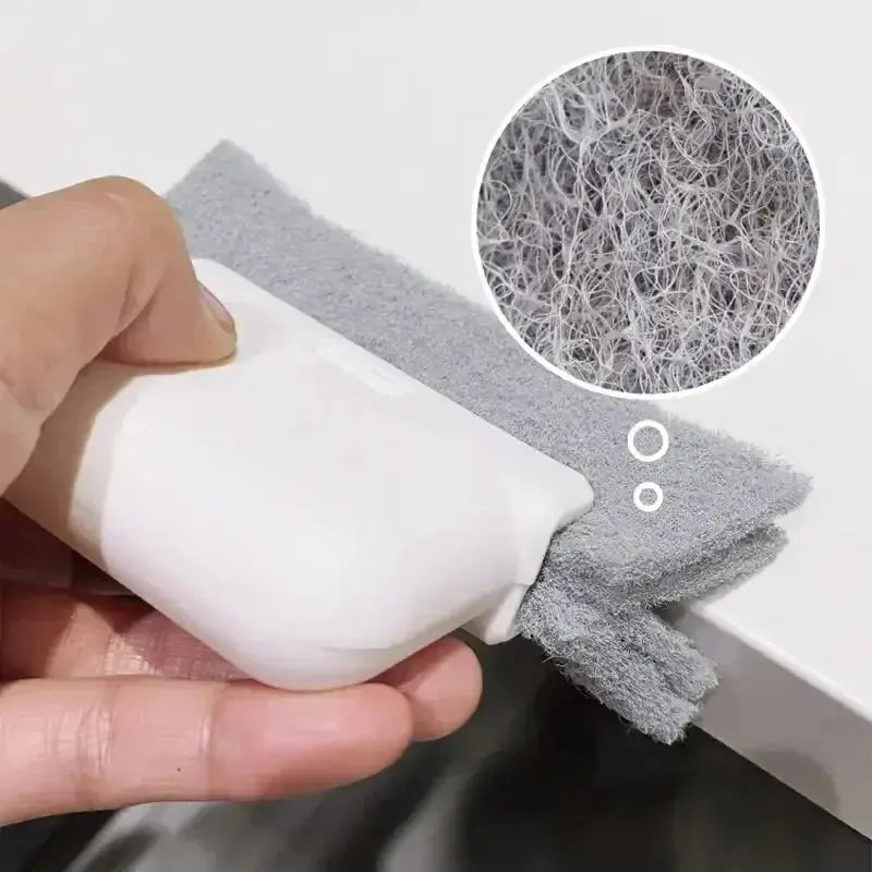 2-in-1 Window Cleaning Brush for Frames and Sliding Door Tracks - Removable Crevice Cleaning Tool