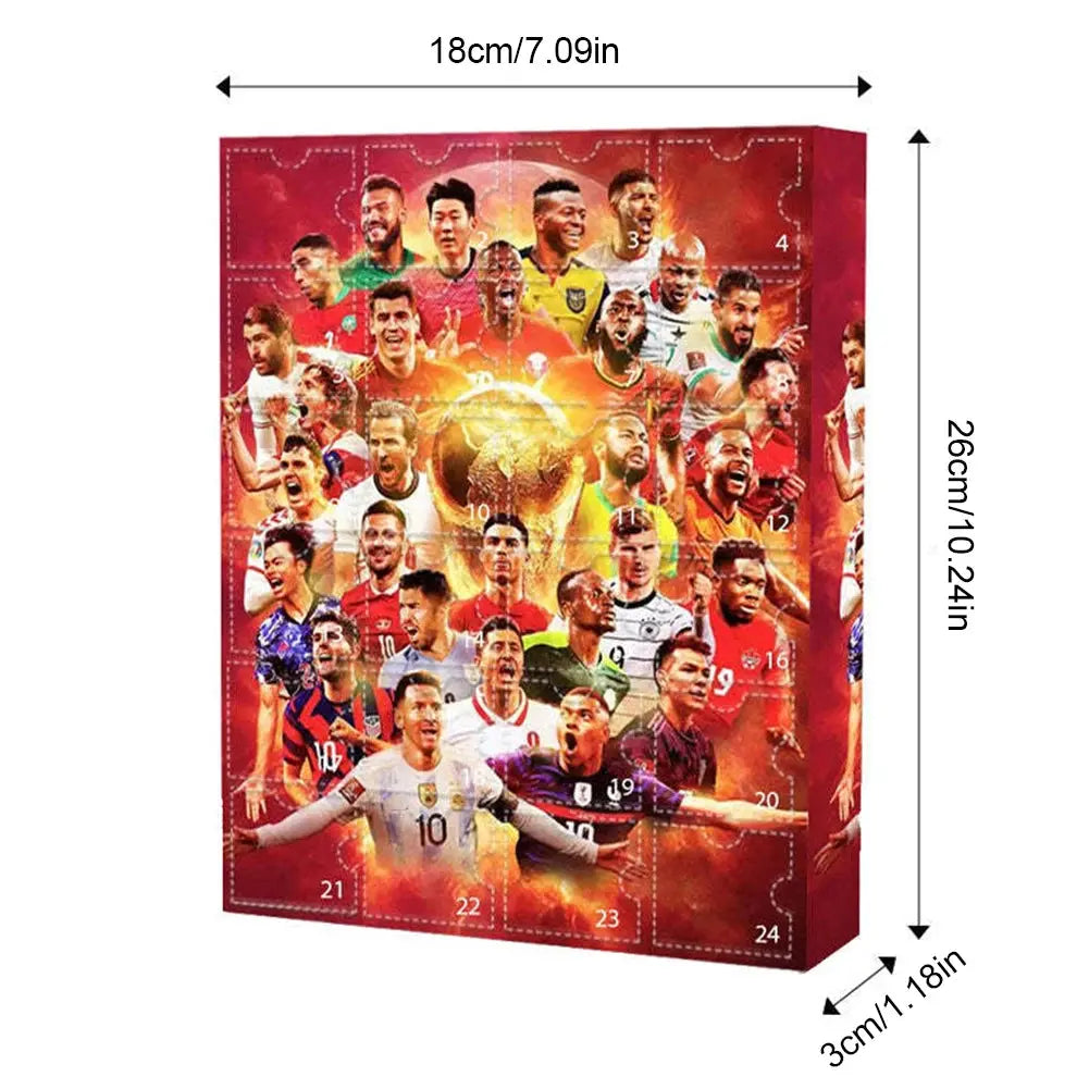 Countdown Advent Calendar Football Set 24 Day Advent Calendar Football Party Birthday Gifts Box Set Sports Christmas Supplies NNOS
