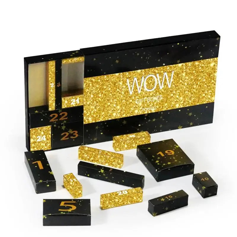 24 Days Beauty Advent Calendar Makeup Set 24pcs Christmas Countdown Calendar Make up Calendar Lipstick Eye Shadow Cosmetic NNOS