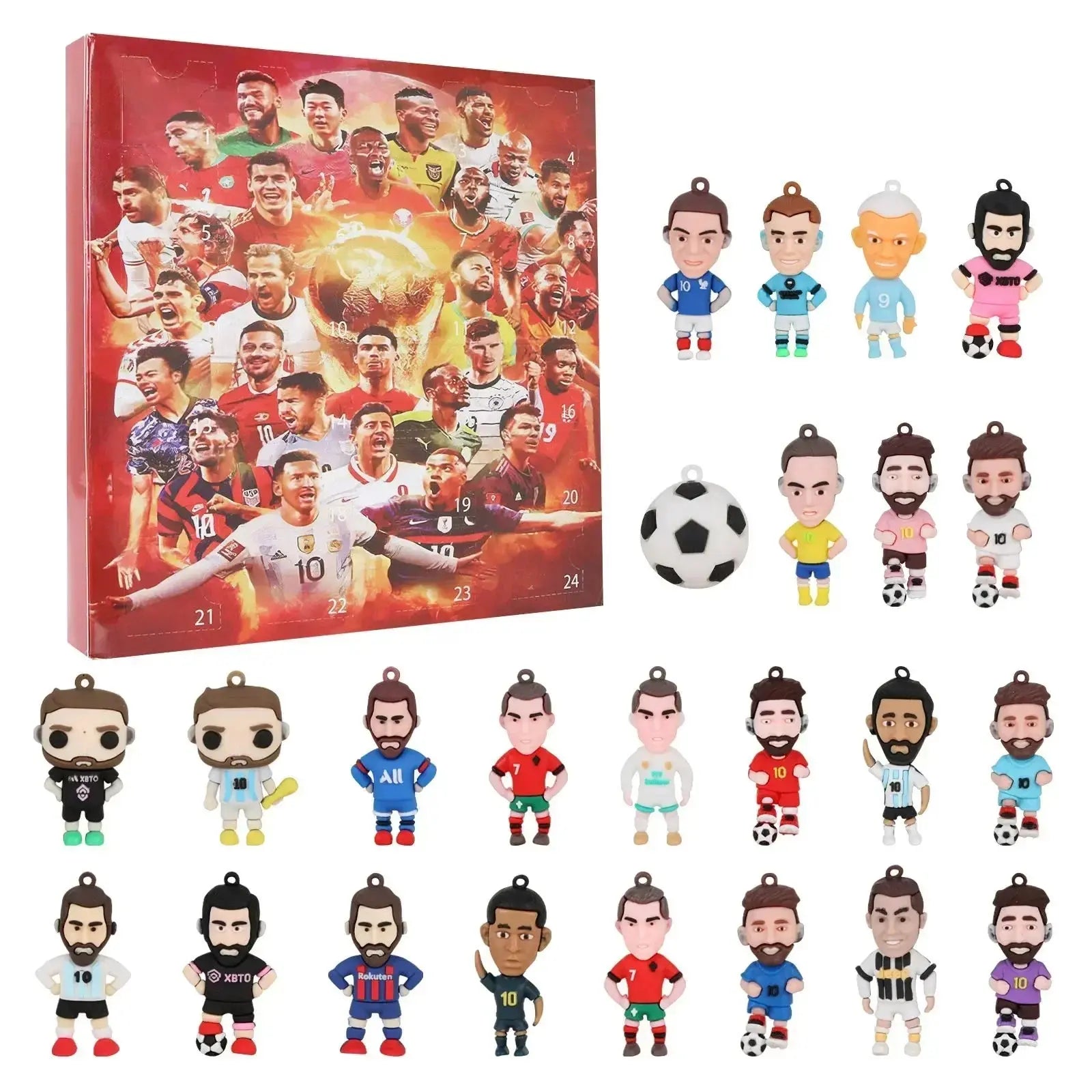 1/2/3PCS Soccer Advent Calendar Soccer Kit 24 Days Building Advent Calendars Soccer Party Favors Sports Christmas Gift Supplies NNOS