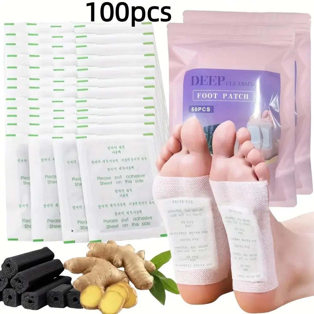 Natural Detox Foot Patches – 50-200PCS Herbal Stickers for Stress Relief NNOS