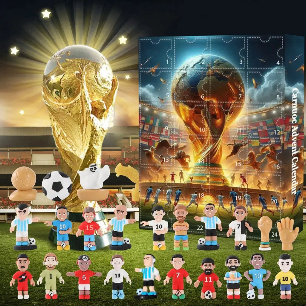 1/2/3PCS Soccer Advent Calendar Soccer Kit 24 Days Building Advent Calendars Soccer Party Favors Sports Christmas Gift Supplies NNOS