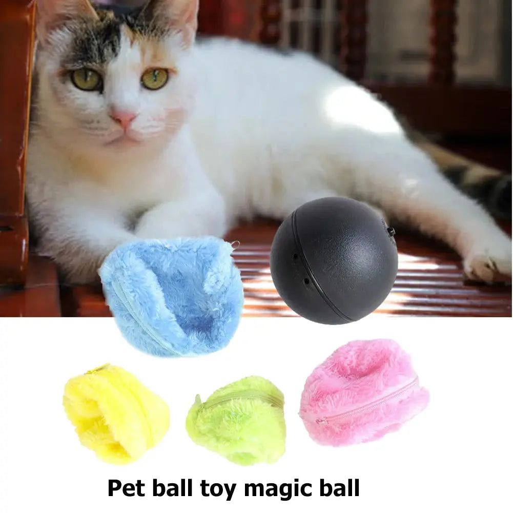 Interactive Magic Rolling Ball Toy for Dogs and Cats Plush Electric Activation Ball for Pet Fun NNOS