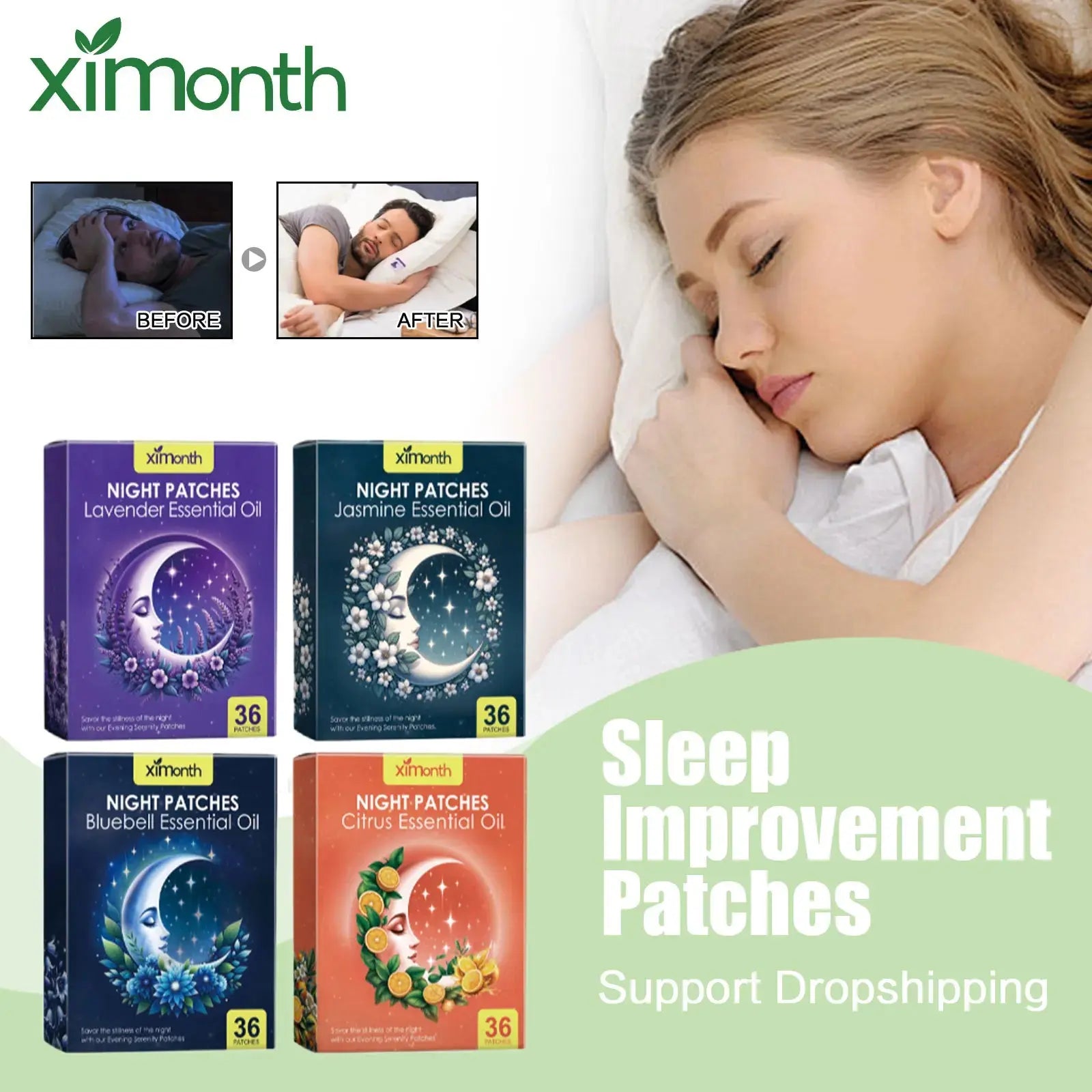 Lavender Sleep Patches – Natural Aid to Relieve Stress, Anxiety & Insomnia NNOS