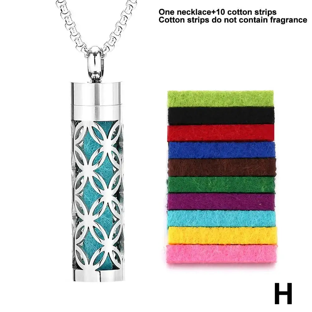 Aromatherapy Jewelry Pendant Flowers Pattern Hollow Out Perfume Lockets Essential Oil Diffuser Necklace NNOS