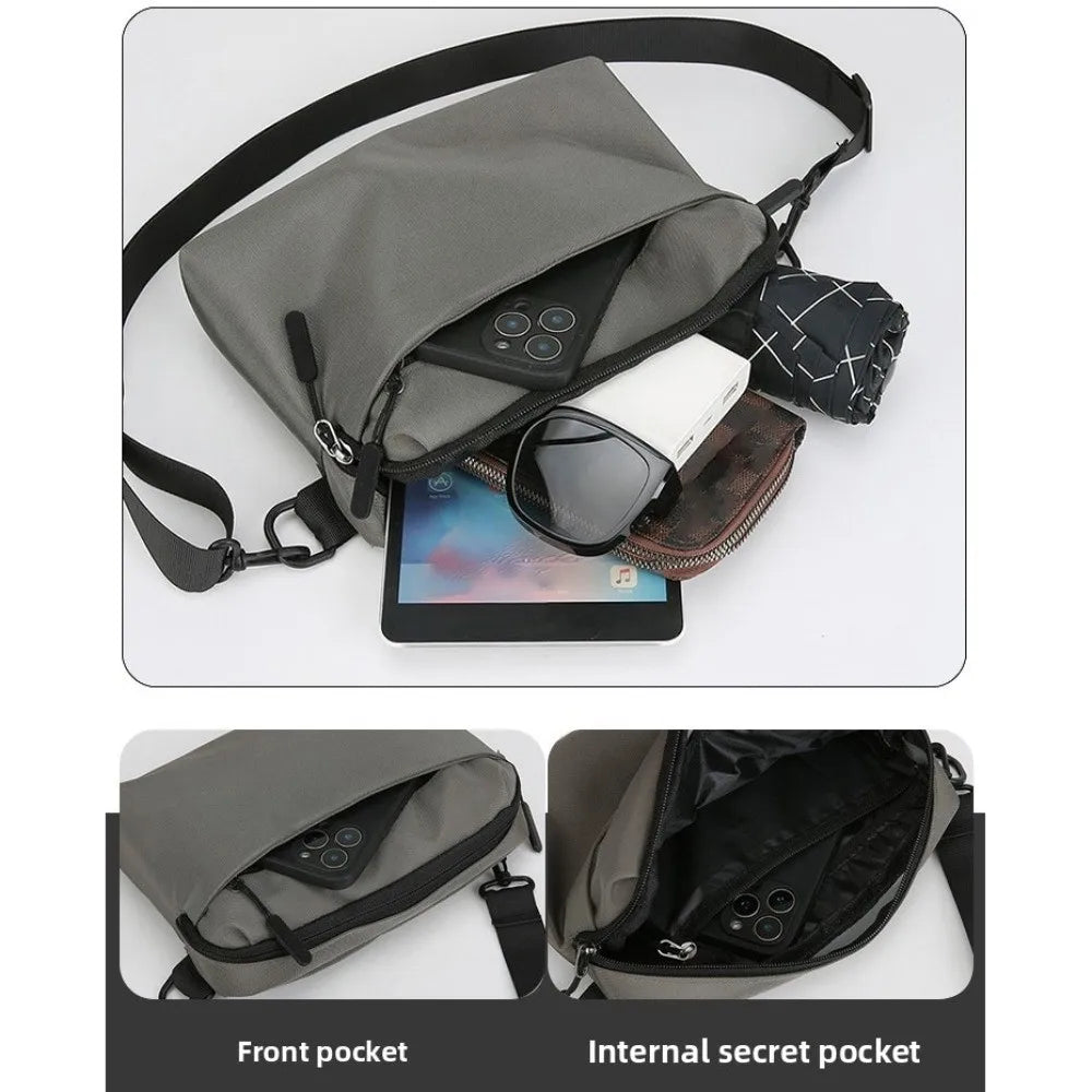 Universal Small Crossbody Bag Water-Resistant Square Phone Pouch Adjustable Nylon Adults Purse Daily Shopping NNOS