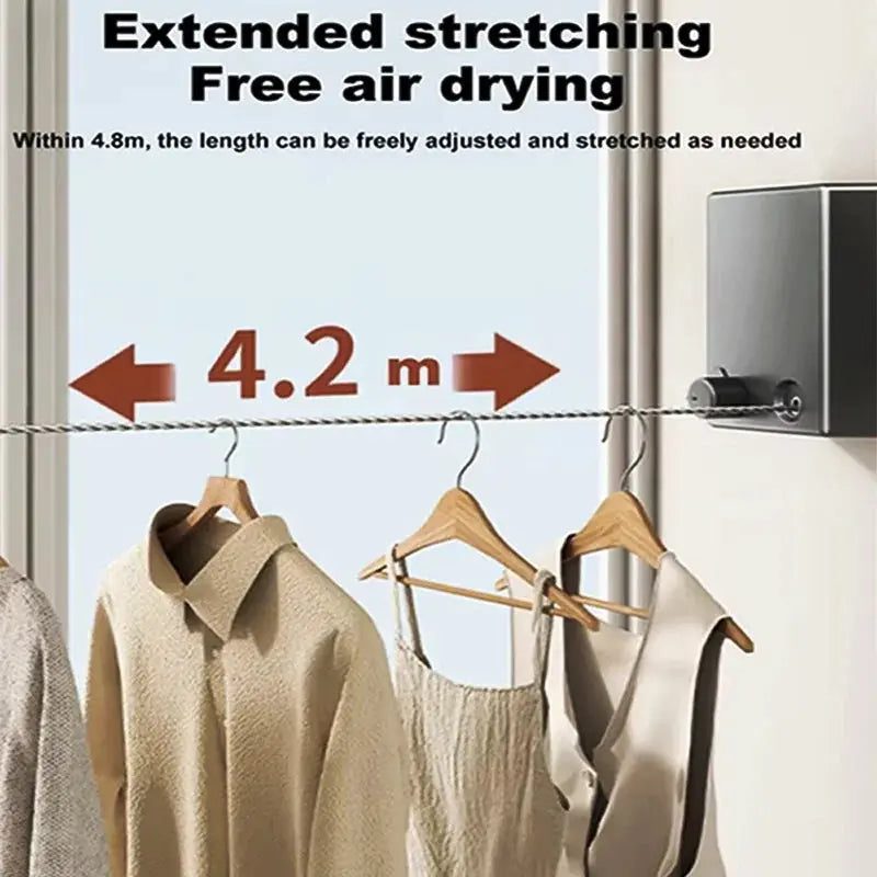 Retractable Clothesline Wall-Mounted Without Holes Indoor And Outdoor Universal Clothes Drying Quilts Are Small And Invisible NNOS