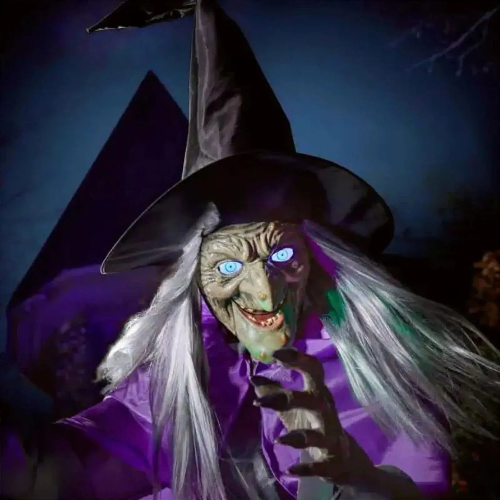 Halloween Decoration Voice Control Witch Large Hanging  Luminous Soundmaking Bar  House Horror Decoration 12FT NNOS
