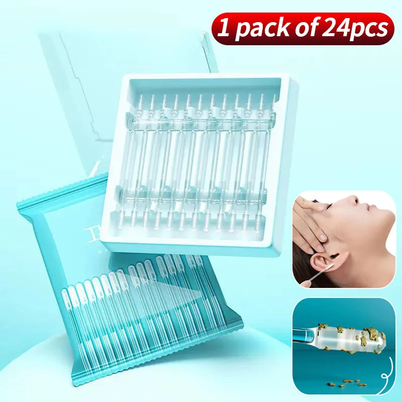 24/48pcs Earwax Removal Tool Gentle Ear Cleaning Stick Essential Household Item for Personal Care Ear Cleaner NNOS