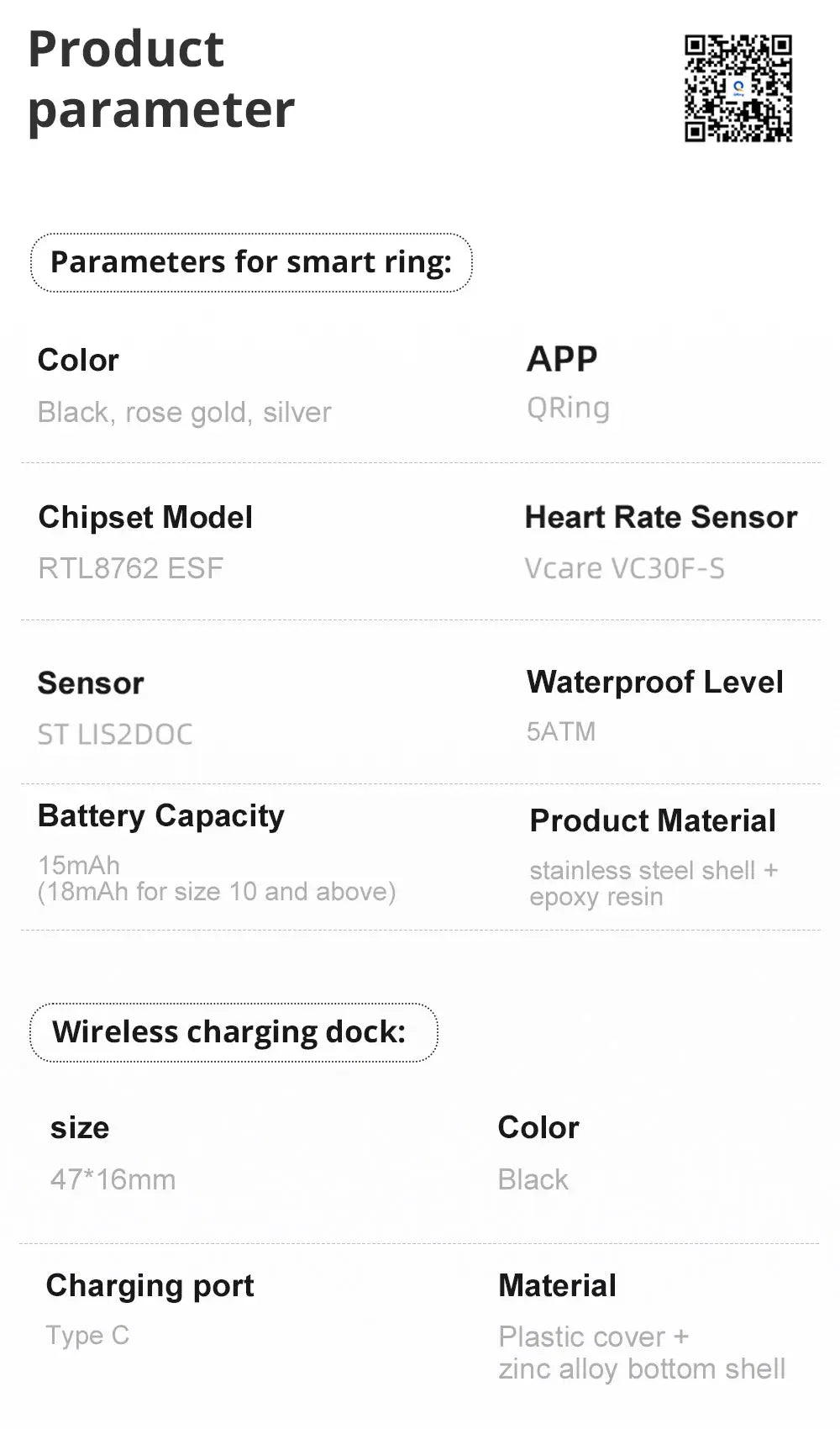 2025 COLMI R12 Smart Ring with Display Screen and Touch, Wireless Charging, Health Manager, 5 ATM Waterproof For Men Women NNOS