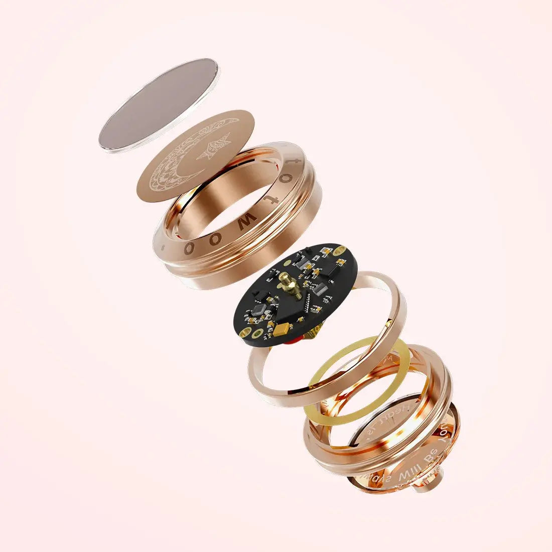 Totwoo Long Distance touch Light up&Vibrate Bracelets for Couples, Long Distance Relationship Gifts Smart Sun&Moon Love Bracelet NNOS