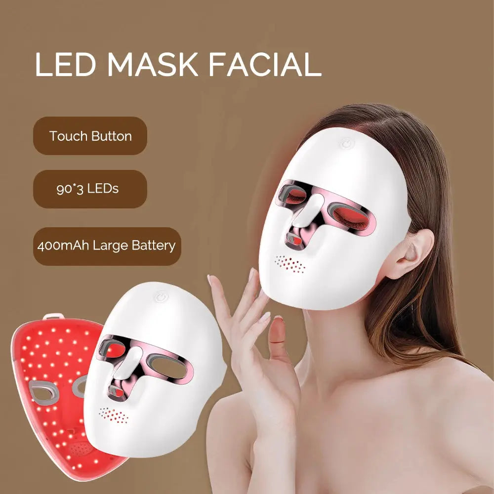 LED Beauty Mask 7 Colors – Anti-Aging Red Light Skin Care Therapy NNOS