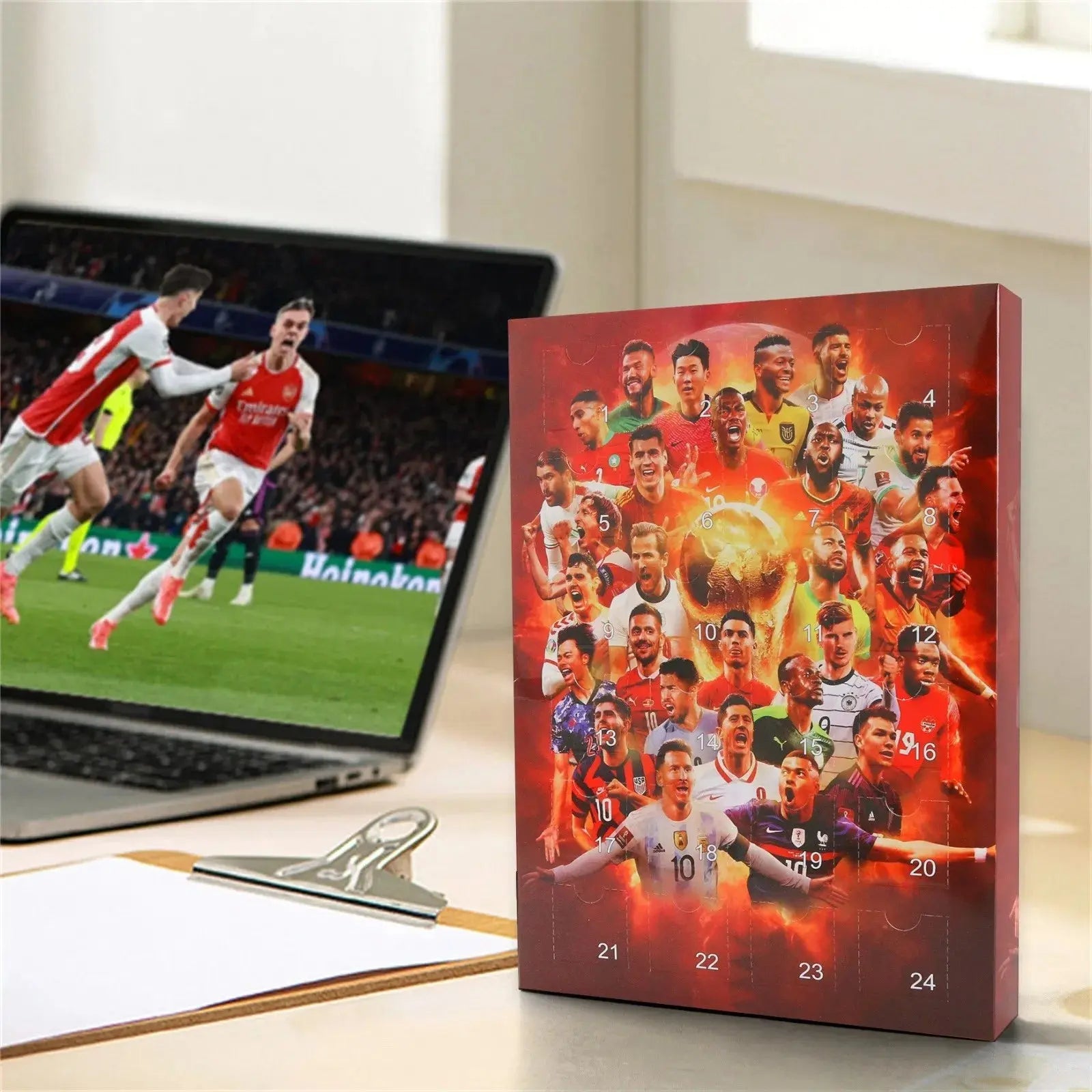 1/2/3PCS Soccer Advent Calendar Soccer Kit 24 Days Building Advent Calendars Soccer Party Favors Sports Christmas Gift Supplies NNOS