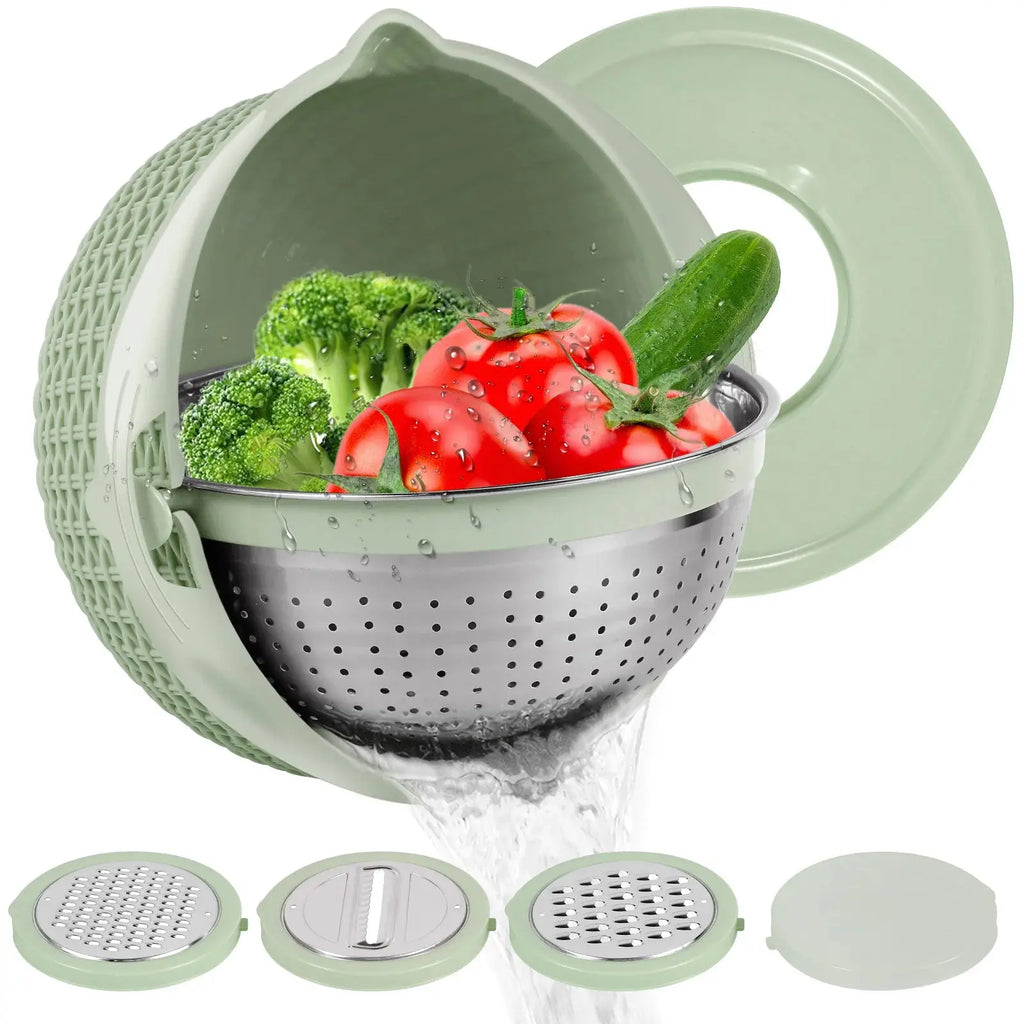 Rice Sieve Plastic Colander Kitchen Drain Basket Vegetables Fruits Washing Storage Basket Food Strainers Bowl Kitchen Tools NNOS