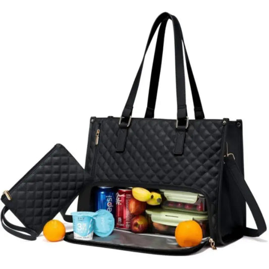 Multifunctional 2In1 Cooler Lunch Bags Insulated Handbag for Women Men Large Capacity Travel Picnic Lunch Box Food Delivery Bag NNOS