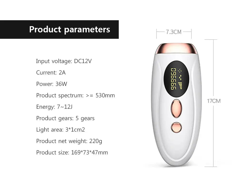 Laser Epilator IPL Hair Removal For Women Body Bikini Facial 990000 Flashes Permanant Painless IPL Hair Remover Laser Epilator NNOS