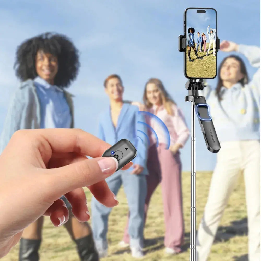 BSLIUFANG 2025 new 1.7M 360° rotation selfie stick tripod foldable stand with Wireless Bluetooth remote control for phone camera NNOS