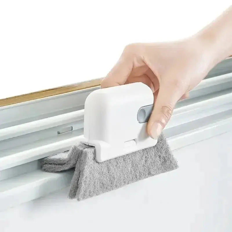 2-in-1 Window Cleaning Brush for Frames and Sliding Door Tracks - Removable Crevice Cleaning Tool