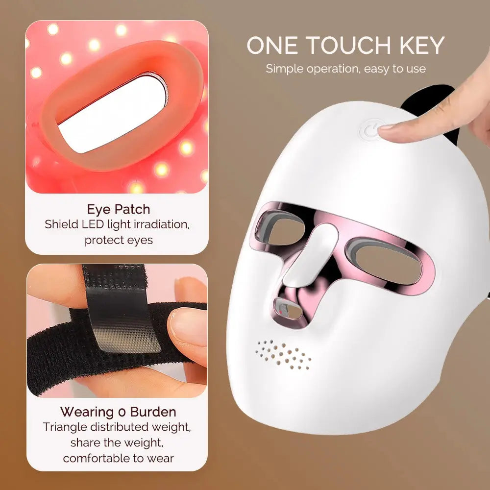 LED Beauty Mask 7 Colors – Anti-Aging Red Light Skin Care Therapy NNOS