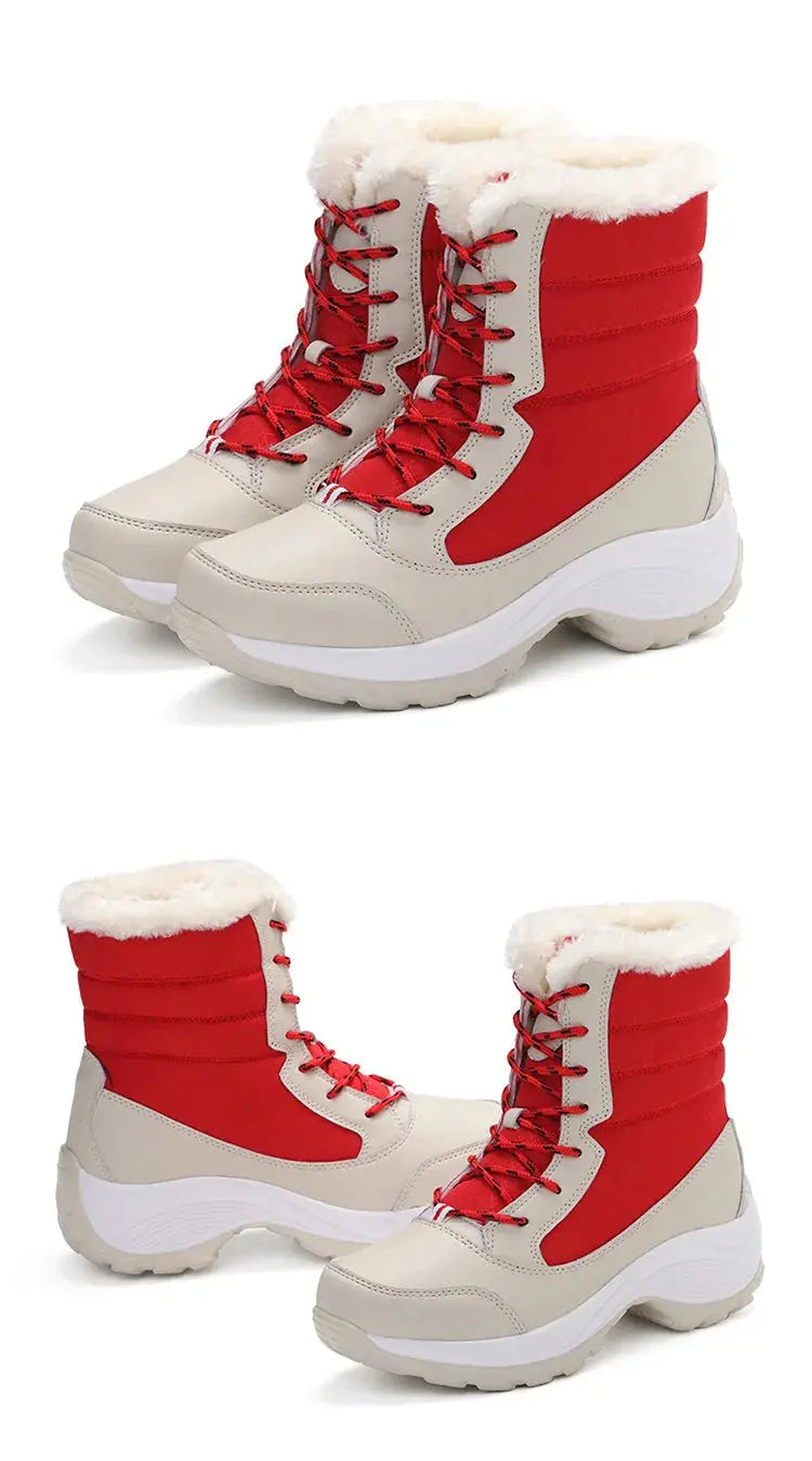 Snow Boots Women New Ladies Shoes Platform Shoes Woman Flat Keep Warm Boots Ladies Casual Plush Botas Mujer Winter Shoes Women NNOS