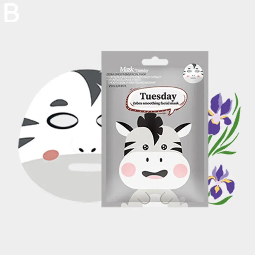 1/7pcs Cartoon Facial Mask Deep Hydrating Sheet Mask Moisturizing Tender Skin Mask Dog Panda Pig Animal Pattern Skin Care NNOS