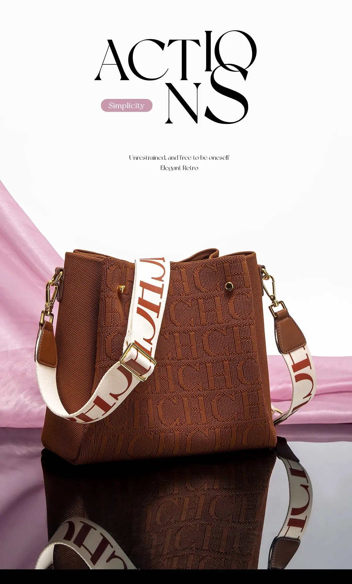 CH Elegant Letter Rope Crossbody Bag – Designer-Inspired, Fashionable & Spacious Shoulder Purse for Stylish Women NNOS
