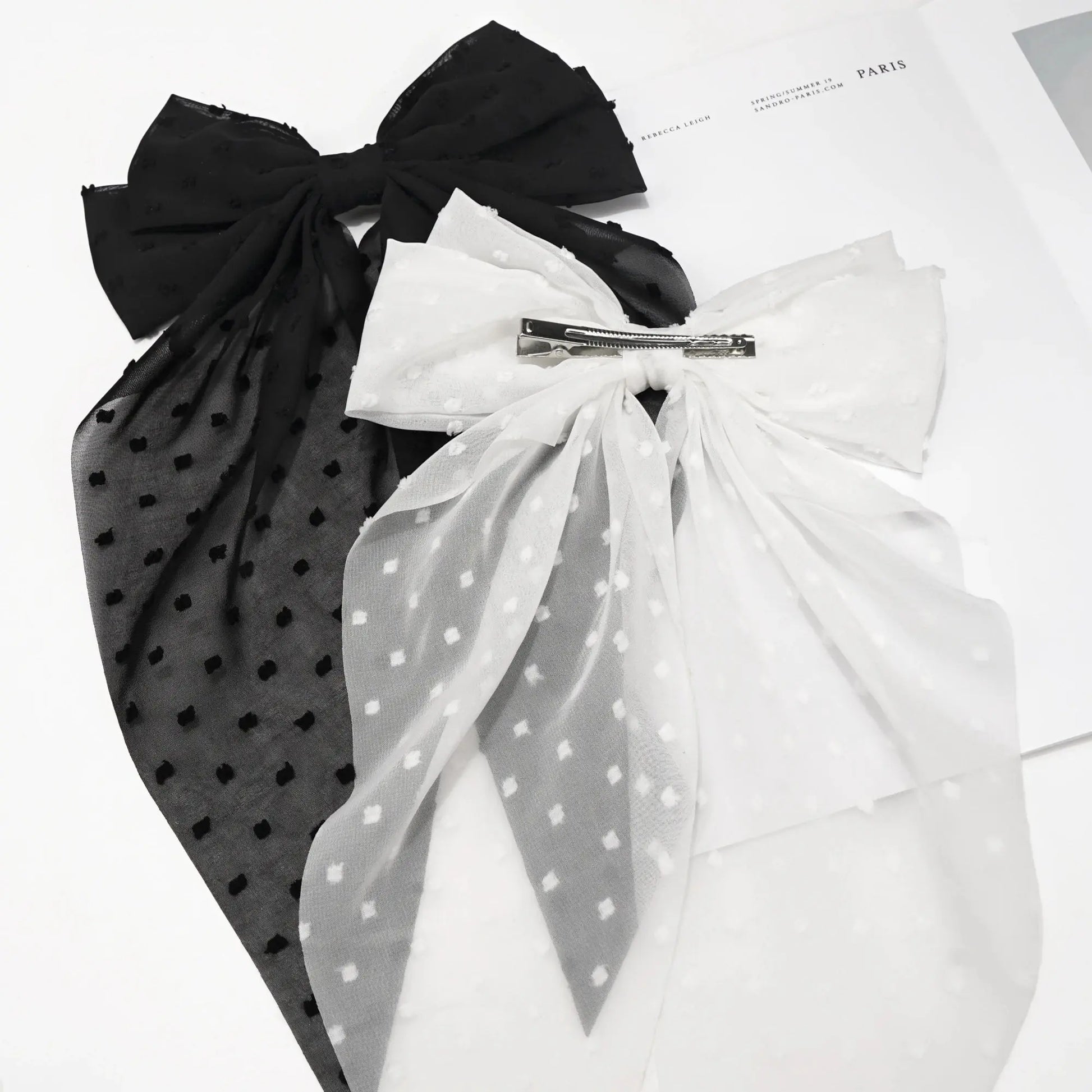 Elevate Your Look with Our Gorgeous Satin Bow Hair Clip - Perfect for Chic Ponytails! 🌟💖 #HairGoals #Fashionista