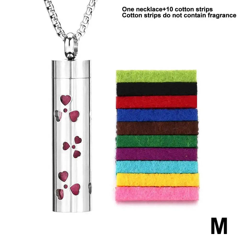 Aromatherapy Jewelry Pendant Flowers Pattern Hollow Out Perfume Lockets Essential Oil Diffuser Necklace NNOS