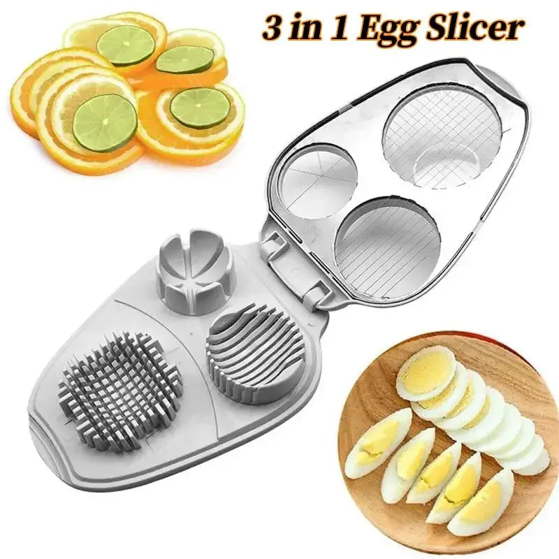 3in1 Creative Egg Slicer Hard Boiled Eggs Slicers Kitchen Food Slicers Fruit Vegetable Manual Slicers Household Kitchen Supplies product image
